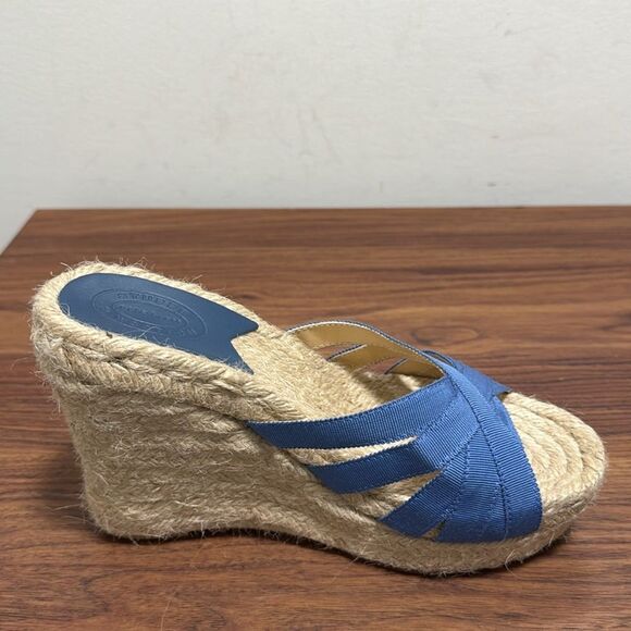 Stubbs & Wooton Grace Rib Blue Espadrille. Size 37 - Picture 2 of 5